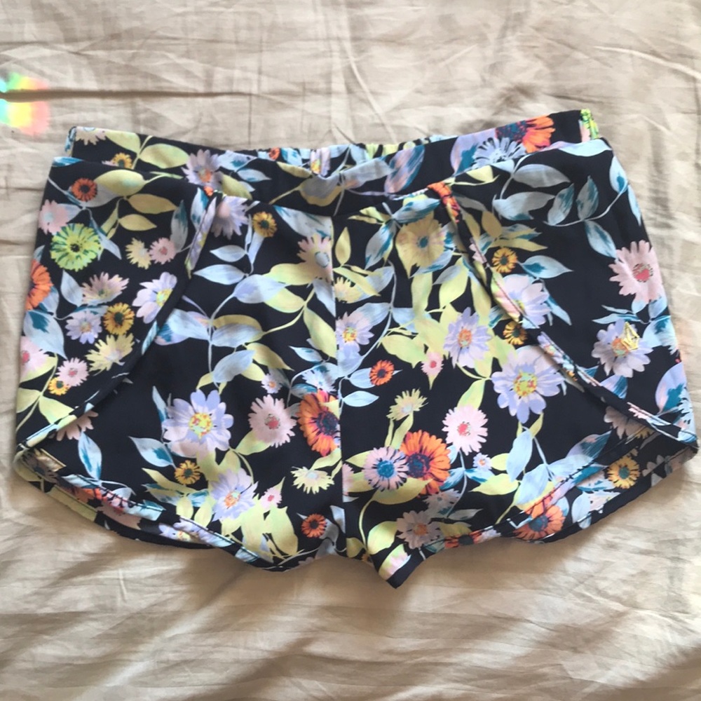Brightly Colored Floral Volcom Shorts